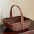 Small Vintage Decorative Trug With Arched Handle For Sale - Image 4 of 11