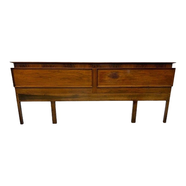 Mid-Century Modern King Size Walnut & Rosewood Headboard For Sale