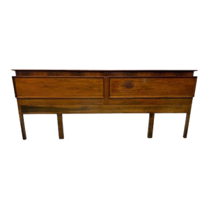 Mid-Century Modern King Size Walnut & Rosewood Headboard