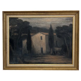 Jean Maurice Beyeler, Maison de l'Île, 1974, Oil on Canvas, Framed For Sale