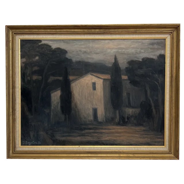 Jean Maurice Beyeler, Maison de l'Île, 1974, Oil on Canvas, Framed For Sale