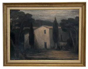 Jean Maurice Beyeler, Maison de l'Île, 1974, Oil on Canvas, Framed