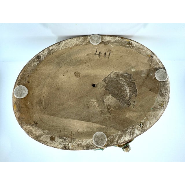 1940s Hand Painted Italian Ceramic Fruit Bowl For Sale - Image 12 of 12