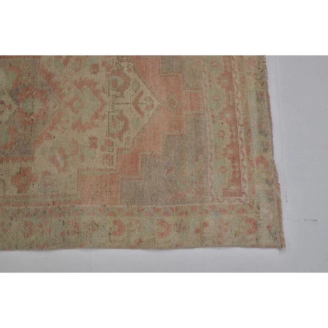 Tan 1960s Wool Decorative Oushak Carpet For Sale - Image 8 of 10