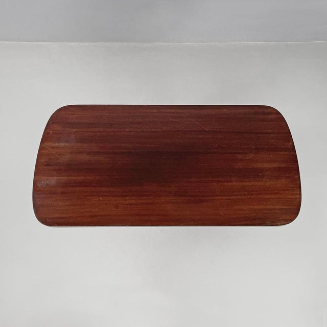 1930s Italian Art Deco Wooden Coffee Table with Semicircle Legs, 1930s For Sale - Image 5 of 14