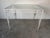 1970s Vintage White Painted Metal and Glass Top Garden Dining Table For Sale - Image 5 of 11