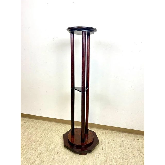 Brown Art Nouveau Bentwood Pedestal, Austria, 1900s For Sale - Image 8 of 10