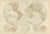 Antique Map of the World in Hemispheres, 1882 For Sale
