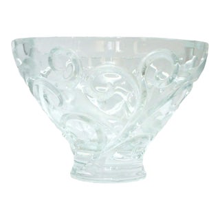 Large Lalique Crystal Bowl Centerpiece For Sale