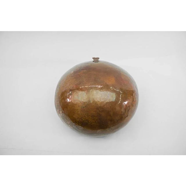 Huge Hand-Forged Hammered Copper Artist Wall Candle Holder, 1950s For Sale - Image 6 of 12