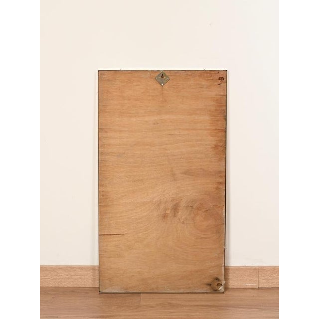 Metal Large Mid-Century Modern Italian Brass Rectangular Wall Mirror, Italy, 1950s For Sale - Image 7 of 12