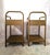 1950s Vintage Bedside Tables in Metal and Wood, 1950s, Set of 2 For Sale - Image 5 of 11