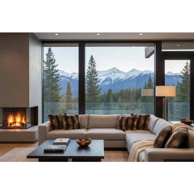 Decorative Faux Fur Cushion by Villa Como For Sale - Image 4 of 5