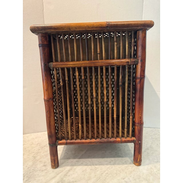 Traditional Vintage Diminutive Bamboo Chest For Sale - Image 3 of 9
