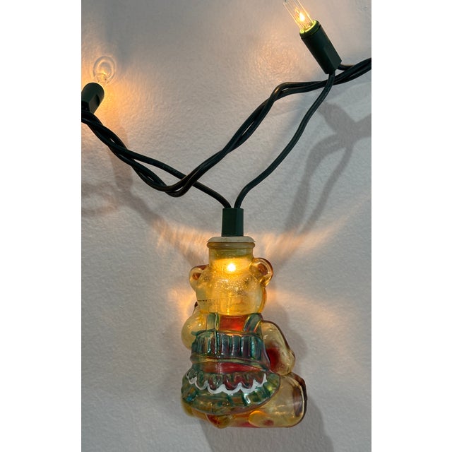 Modern All 4, 1-Price- Vintage Glass Christmas Light Covers- Teddy, Nutcracker, Stocking & Horn 'O Plenty For Sale - Image 3 of 9