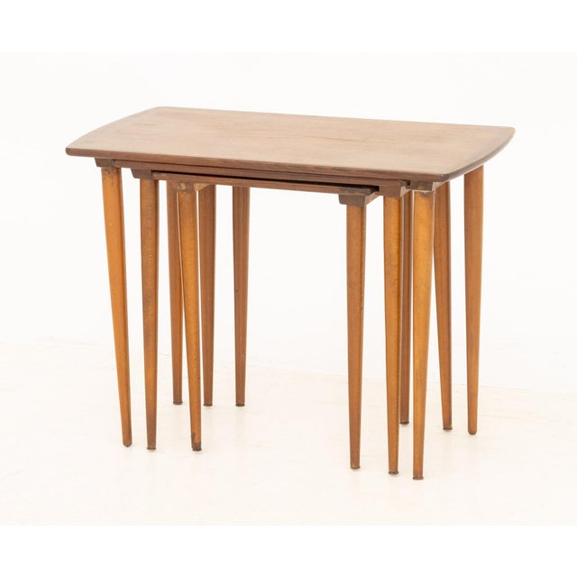 Modern Modern Walnut Nesting Tables, 3 For Sale - Image 3 of 9