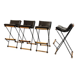 Cleo Baldon Terra Wrought Iron Barstools - Set of 4 For Sale