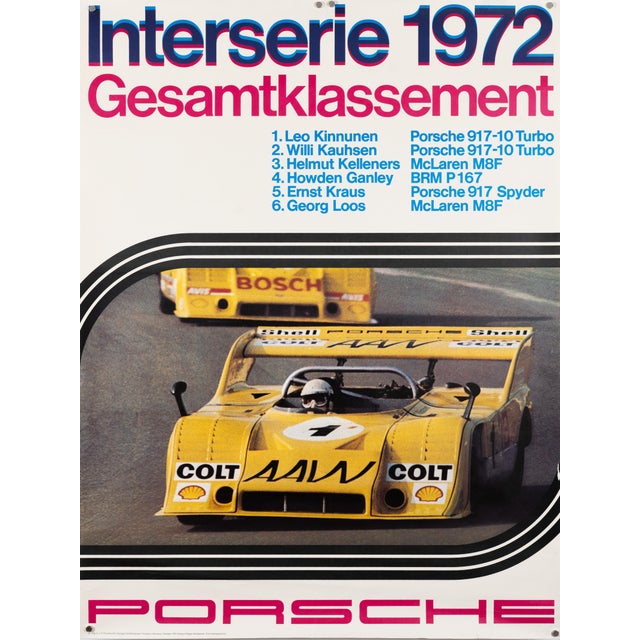 Original Porsche Poster by Edgar Dambacher, 1981 For Sale - Image 9 of 9