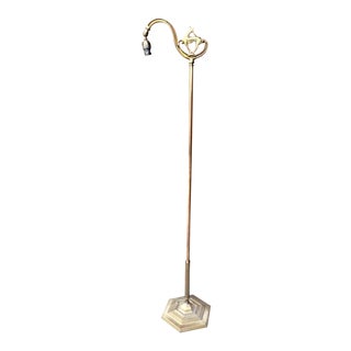 Art Deco Brass Gazelle Floor Lamp For Sale