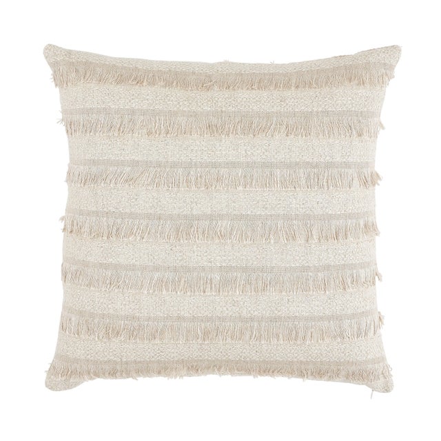 Contemporary Schumacher Acadia 24" Pillow in Greige For Sale - Image 3 of 3