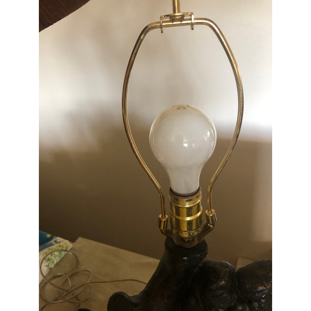 Vintage Aboriginal Lamp, Australian, Plaster, With Shade For Sale - Image 6 of 6