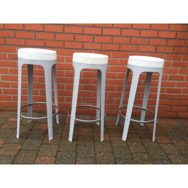 2000 - 2009 Metal & Leather Stool by Leonardo Rossano for Lapalma, 2000s For Sale - Image 5 of 14