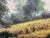 Vintage Painting of Harvest Time in the English Countryside by British Artist 1990 Circa For Sale - Image 15 of 17