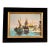 Modern Nautical Scene Signed Oil Painting on Board, Marina For Sale