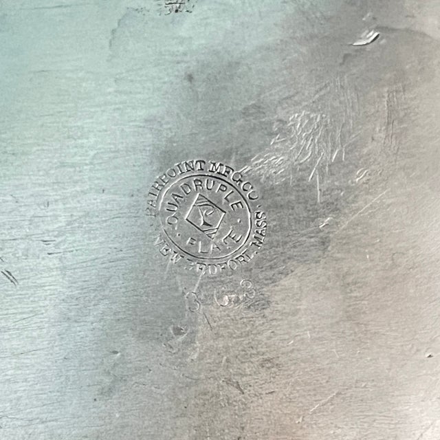 Antique Victorian Quadruple Silverplate Butter Cooler With Cow Finial and Butter Knife by Pairpoint For Sale - Image 13 of 13