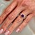 2010s Natural Sapphire Diamond Ring 6.5 14k W Gold 1.99 TCW Certified, Size 6.5 For Sale - Image 5 of 15