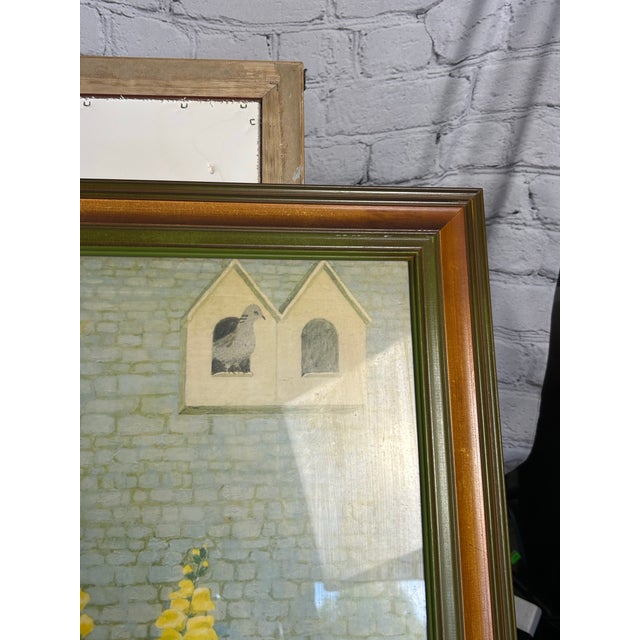 1970s 1970s Framed Lydia Kemeny Floral Print "In a Courtyard For Sale - Image 5 of 12
