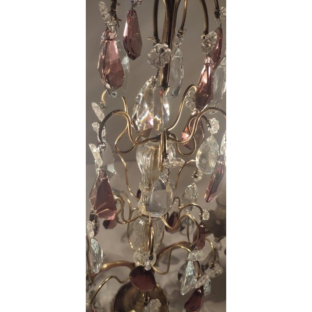Bronze & Crystal Table Lamp, France, 1940s For Sale - Image 12 of 17