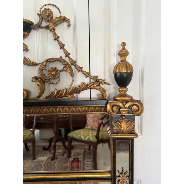 Maitland-Smith Canova Empire Giltwood & Gilded Metal Mirror For Sale - Image 9 of 18