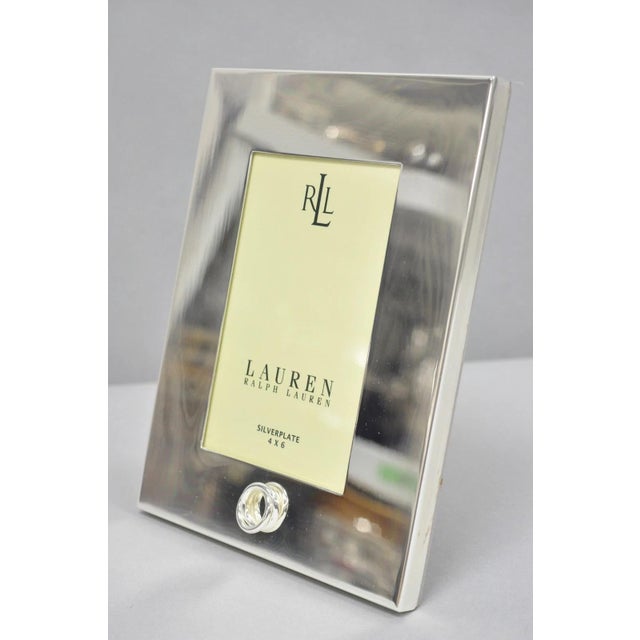 Late 20th Century Lauren Ralph Lauren "Vows" Silver Plated 4x6 Wedding Photo Picture Frame For Sale - Image 18 of 18