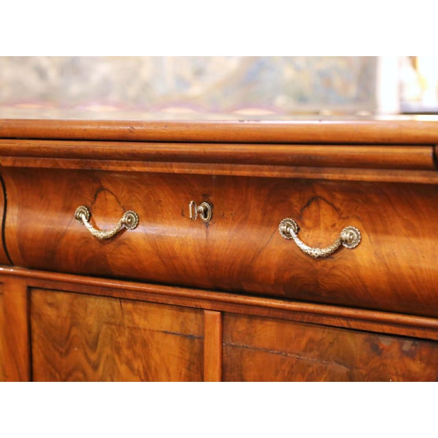 19th Century French Louis Philippe Walnut Six-Door Three-Drawer Enfilade Buffet For Sale - Image 4 of 11