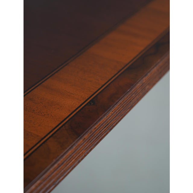 Ethan Allen Mahogany Inlaid Dining Table For Sale In Philadelphia - Image 6 of 18