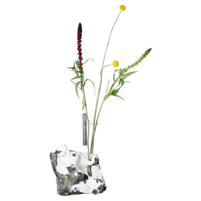 Not Yet Made - Made To Order Flintstone Silex Curved Wall Mounted Flower Vessel by Studio Do For Sale - Image 5 of 5