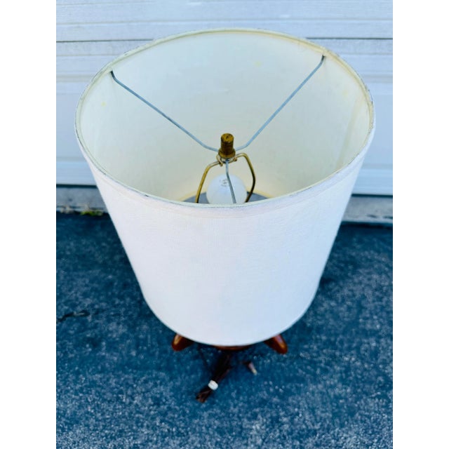 1960s Adrian Pearsall Style Teak Lamp For Sale - Image 5 of 11