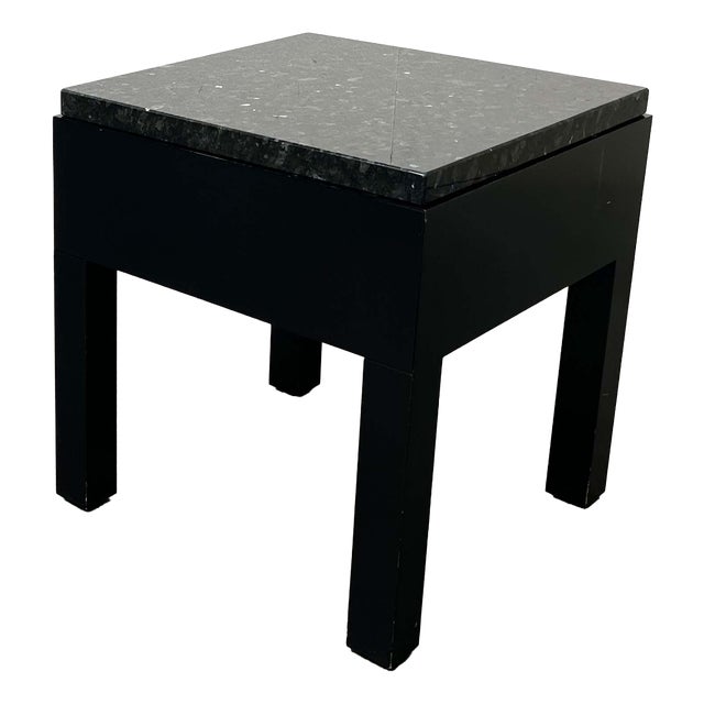 Vintage German Table with Drawer and Granite Tabletop from Interlübke, 1980s For Sale
