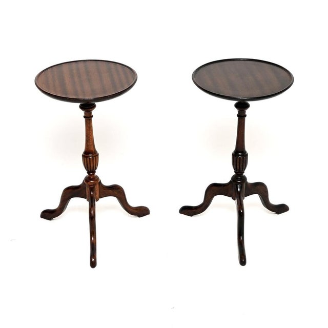 Wood Antique Georgian Wine Tables, 1900s, Set of 2 For Sale - Image 7 of 7