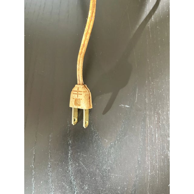 Gerald Thurston Mid-Century Modern Walnut Frosted Glass Danish Wall Hanging Light Fixture Sconce For Sale - Image 4 of 8