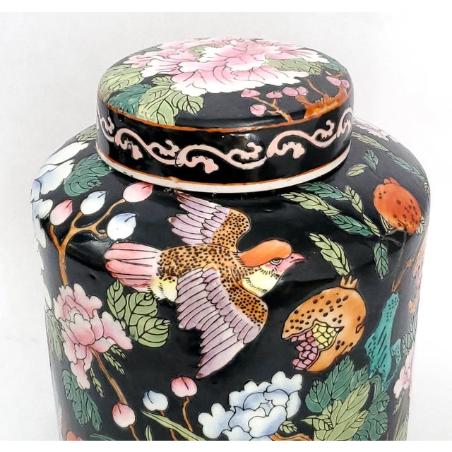 Mid 20th Century Ginger Jar Birds & Butterflies For Sale - Image 5 of 12
