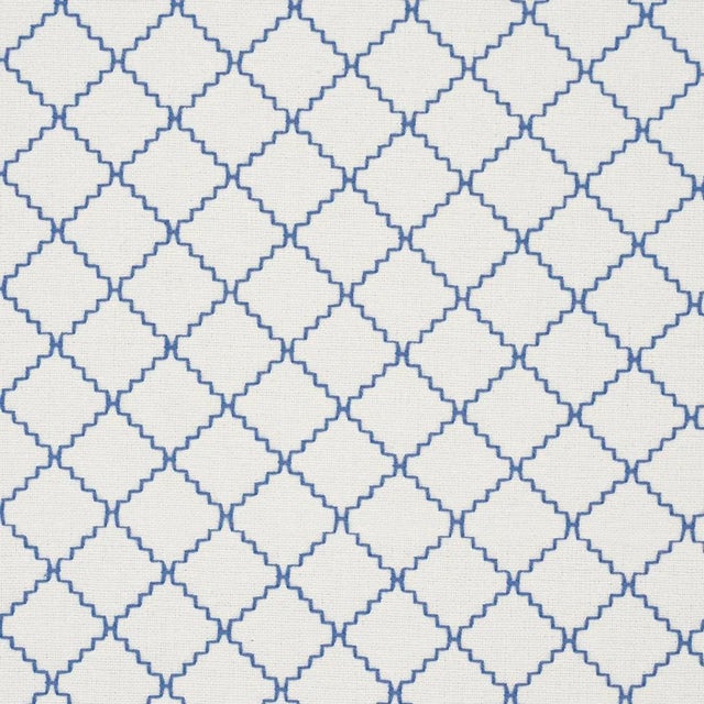 Traditional Schumacher X Mark D. Sikes Maggie Lattice Fabric In Indigo For Sale - Image 3 of 5