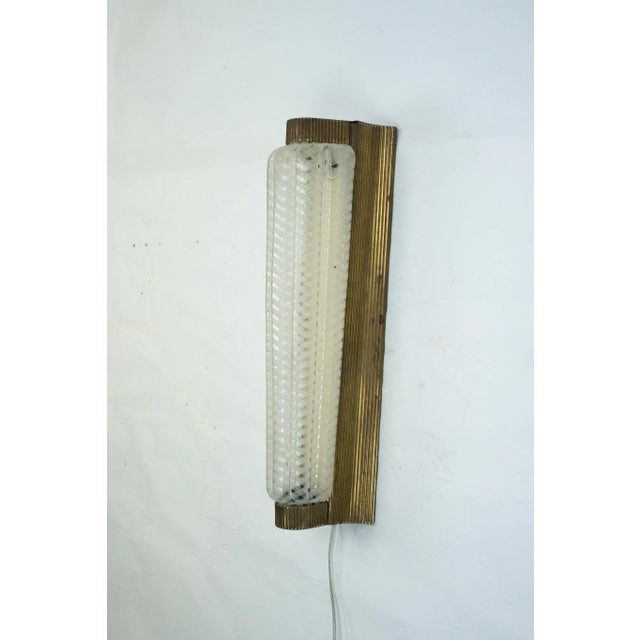 Large Art Deco Sconce in Brass and Acrylic, 1930s For Sale - Image 6 of 17