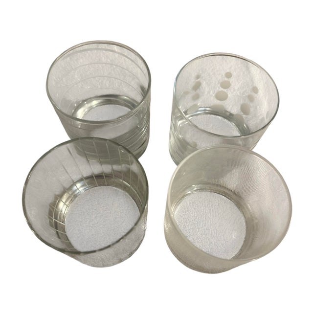 Transparent Vintage Glass Double Old Fashioned Whiskey Glasses by Mikasa, 'Cheers' Collection - Set of Four For Sale - Image 8 of 9