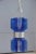 Midcentury lantern ceiling lamp Cristall Veca Blu Cobalt Minimal design, 1950. Only glass height cm.27, diameter cm.15 2...