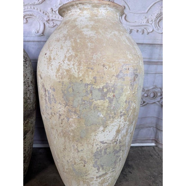 Spanish Colonial Hand-Painted Terracotta Urns, Mid-20th Century For Sale - Image 11 of 11