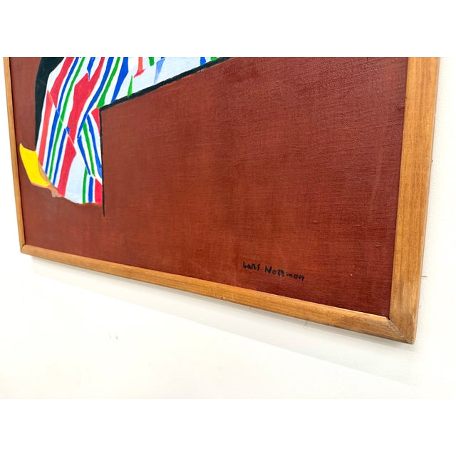 Lars Norman, Woman in Costume, 1960s, Oil on Panel For Sale - Image 9 of 12