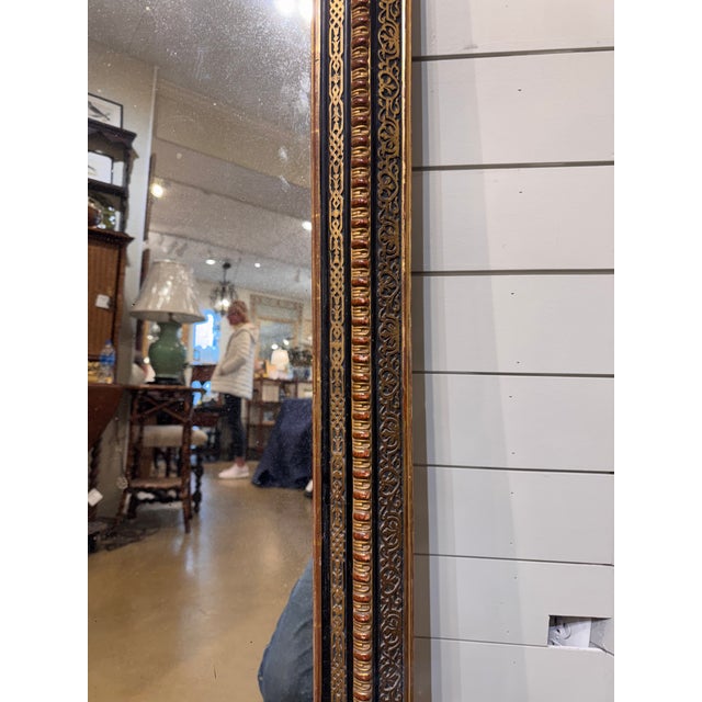 19th Century Black and Gold Louis Phillipe Mirror For Sale - Image 10 of 14