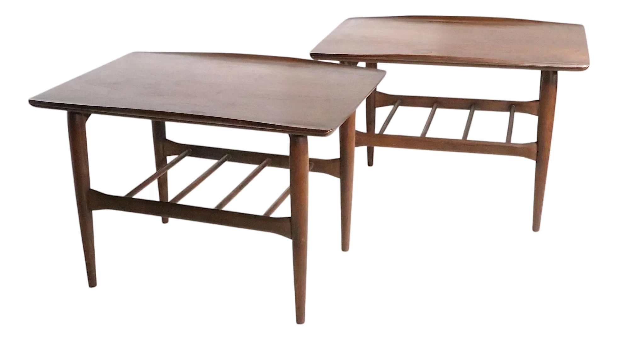Pr. Mid Century Surfboard Top Side Tables by Bassett C 1950/60's